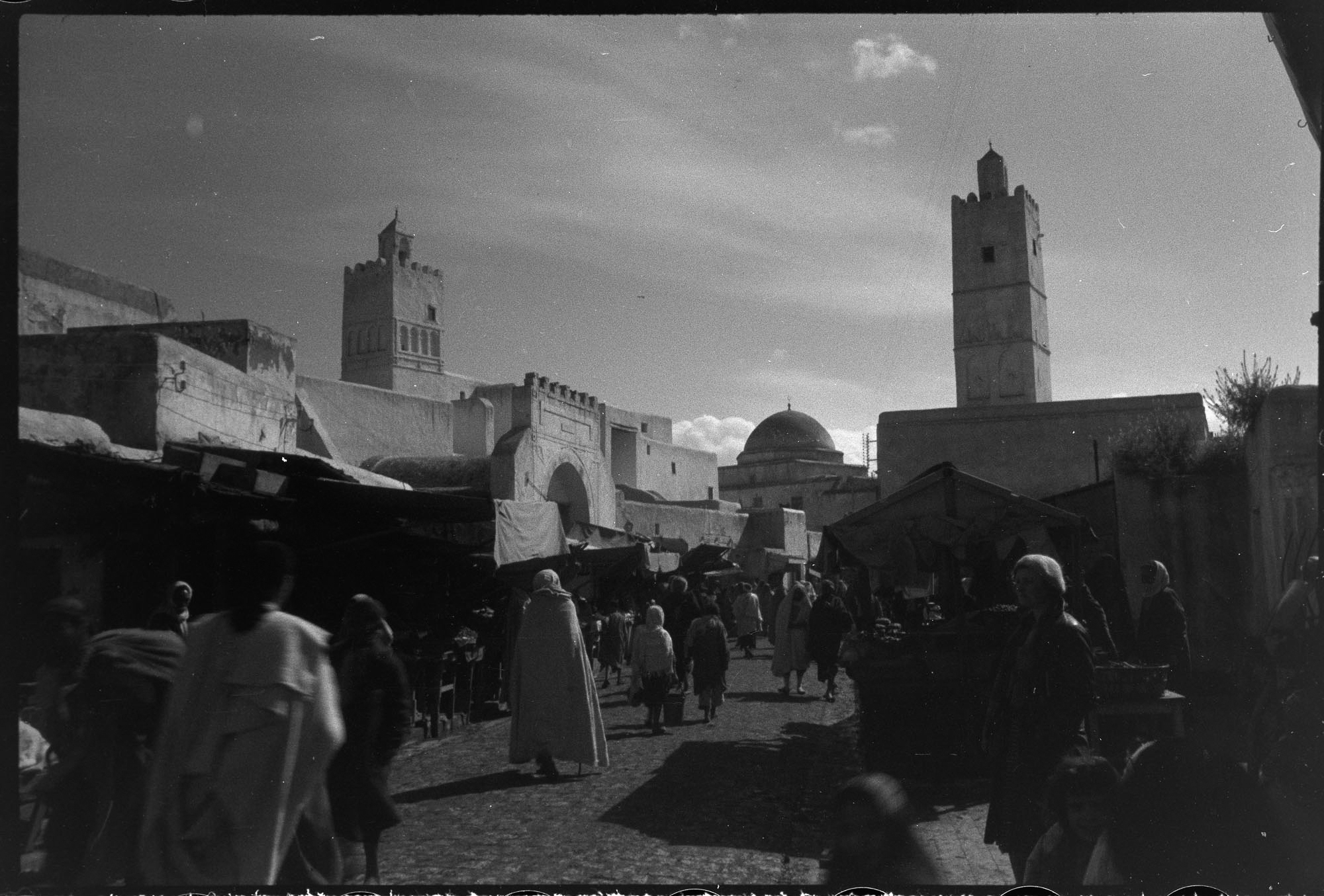 Clara in the market at Bab ech-Chouhada, Kairouan, Tunisia