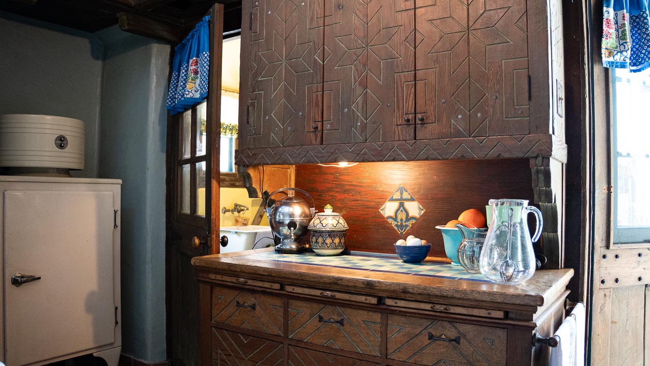 Moorish inspired designs in the kitchen of The Weber House. Riverside, California. 